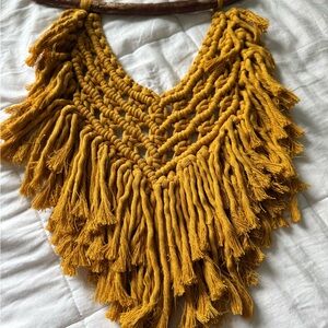 Mustard Yellow Macrame Wall Hanging